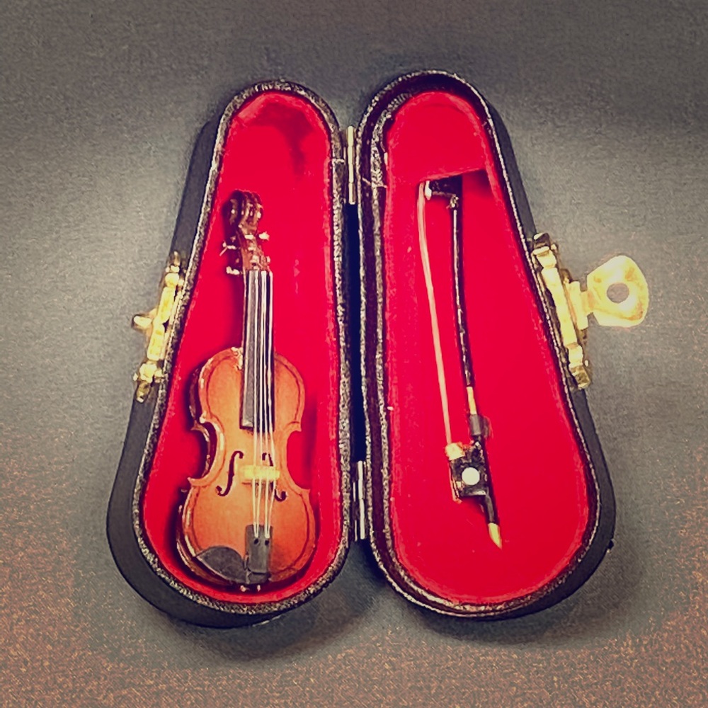 Tiny Violin (w/bow and hard case) from Austria.